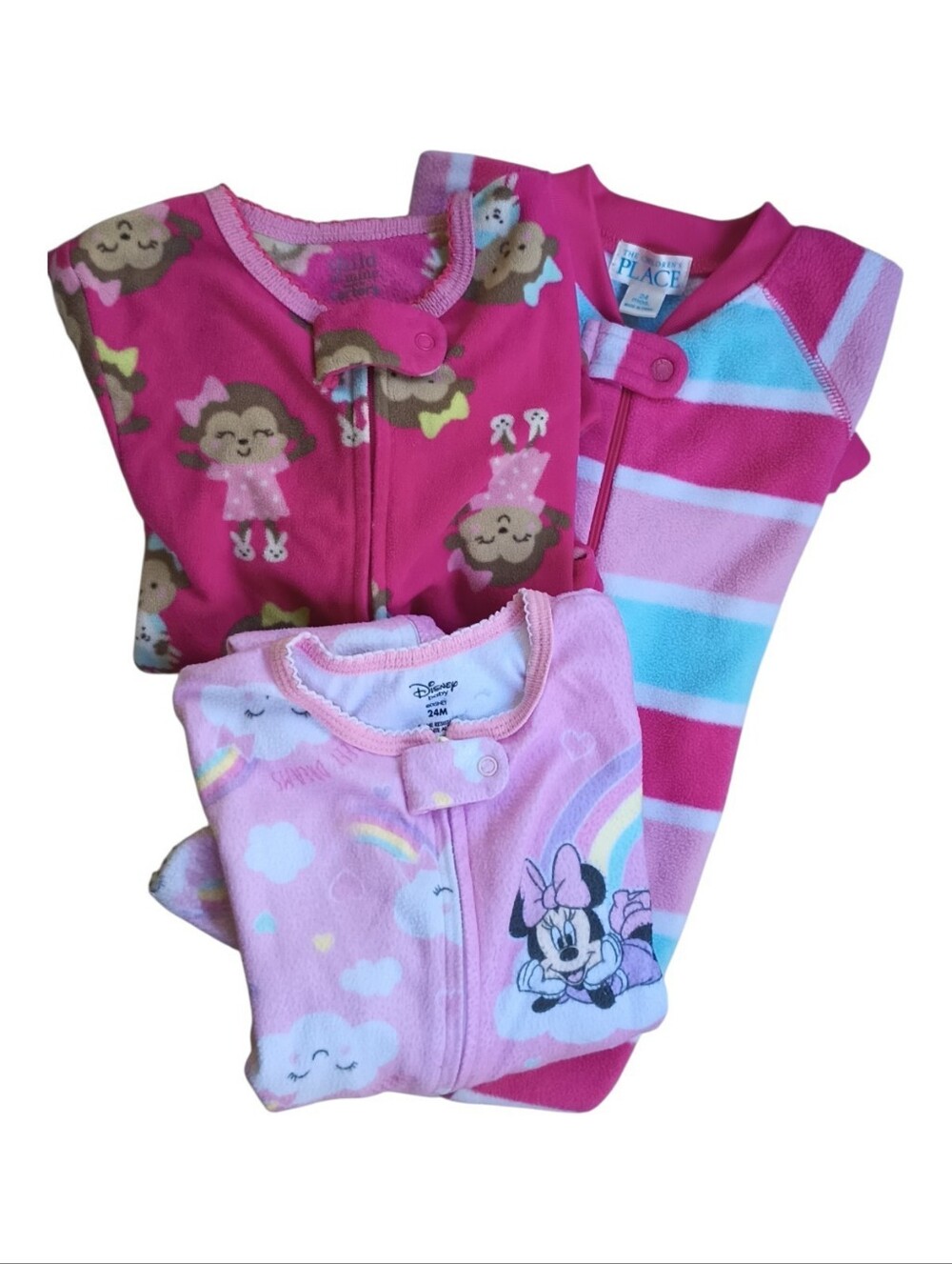 3 Fleece Sleepers size 24 Months